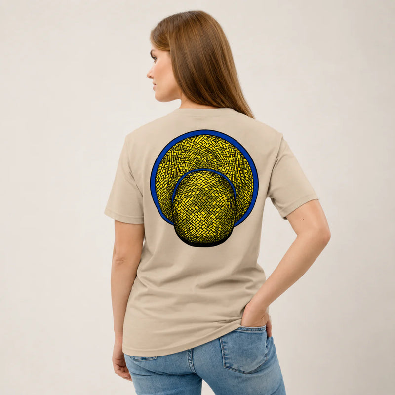 T-shirt cover you 100% coton bio avec chapeau cambodgien dessiné dans le dos