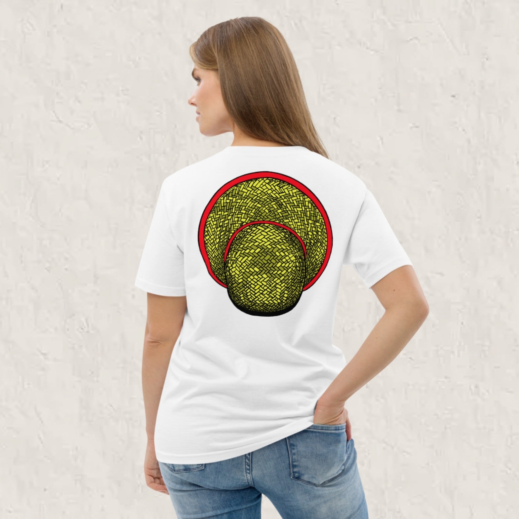 T-shirt unisexe en coton biologique - Le Chapeau Cambodgien rouge