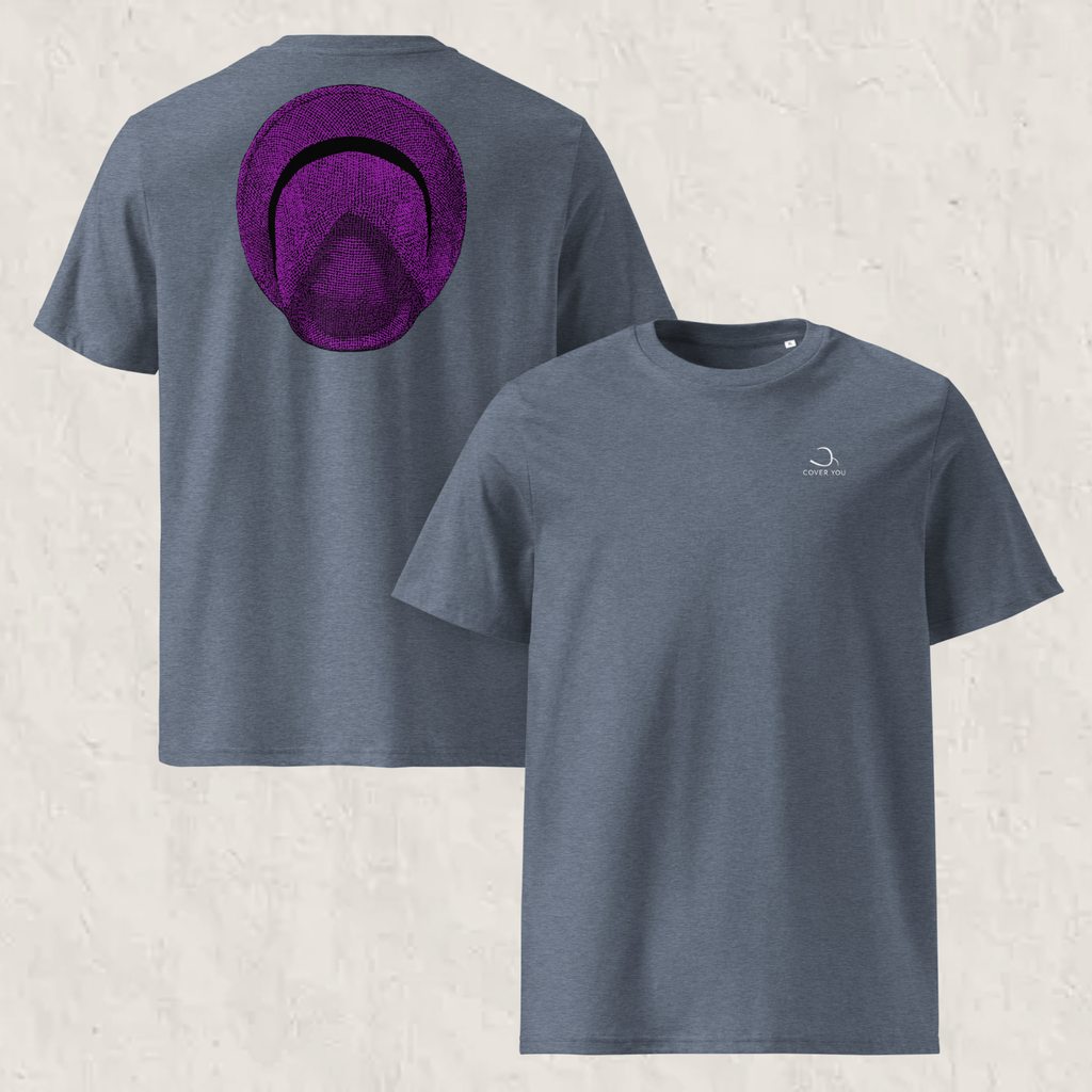 T-shirt unisexe en coton biologique - Le Chapeau Panama violet