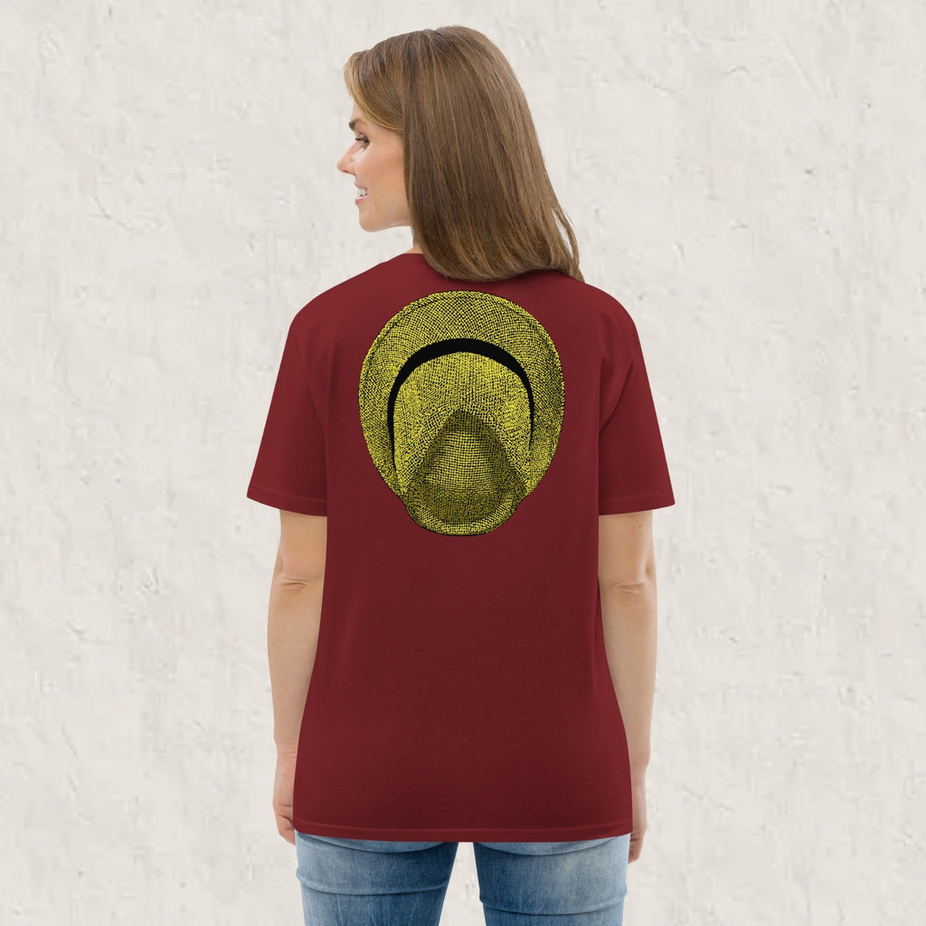 T-shirt unisexe en coton biologique - Le Chapeau Panama jaune