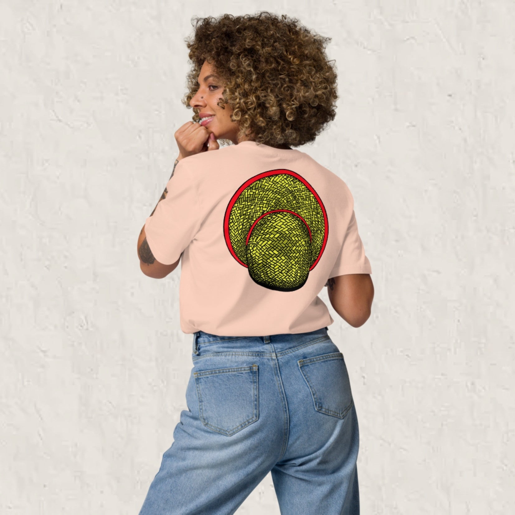 T-shirt unisexe en coton biologique - Le Chapeau Cambodgien rouge