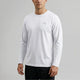 T-shirt Homme manches longues en coton biologique blanc - L'essentiel