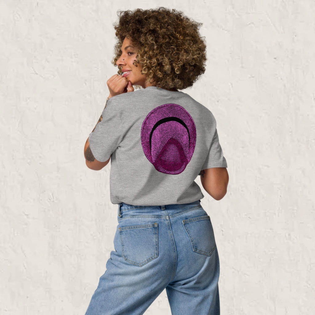 T-shirt unisexe en coton biologique - Le Chapeau Panama rose