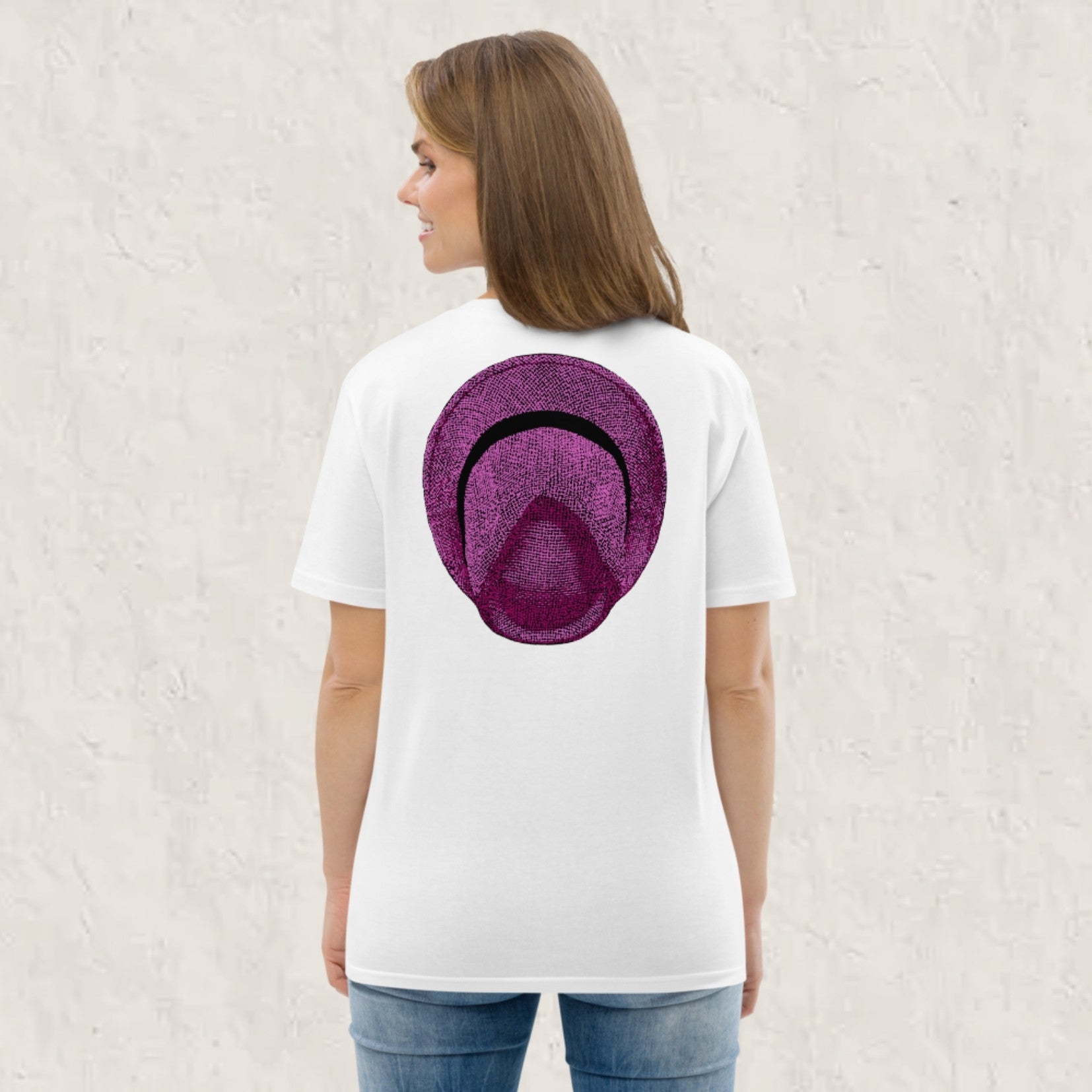 T-shirt unisexe en coton biologique - Le Chapeau Panama rose