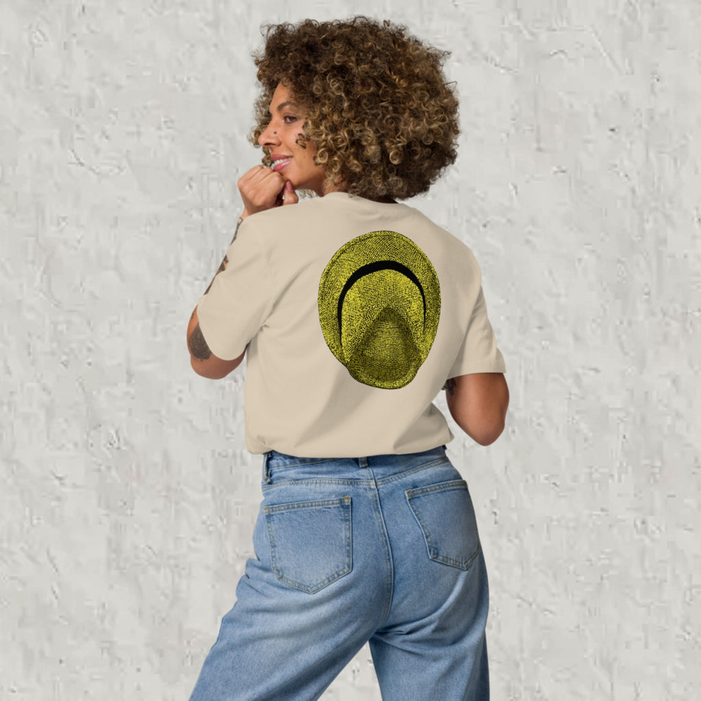 T-shirt unisexe en coton biologique - Le Chapeau Panama jaune