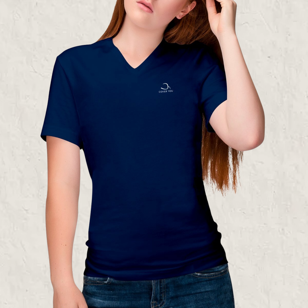 T-shirt Femme en coton biologique Col V - L'Essentiel