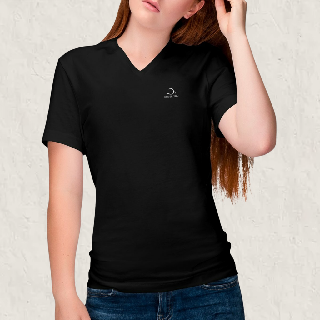 T-shirt Femme en coton biologique Col V - L'Essentiel