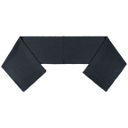 Écharpe COVER YOU gris chiné en maille côtelée, vue à plat côté envers, pans repliés