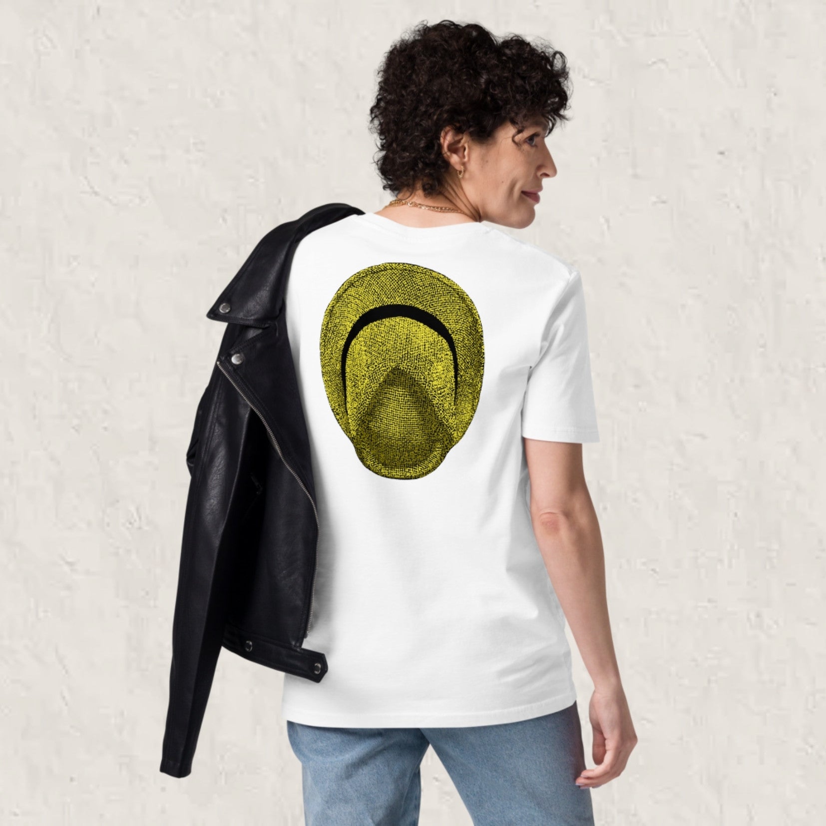 T-shirt unisexe en coton biologique - Le Chapeau Panama jaune