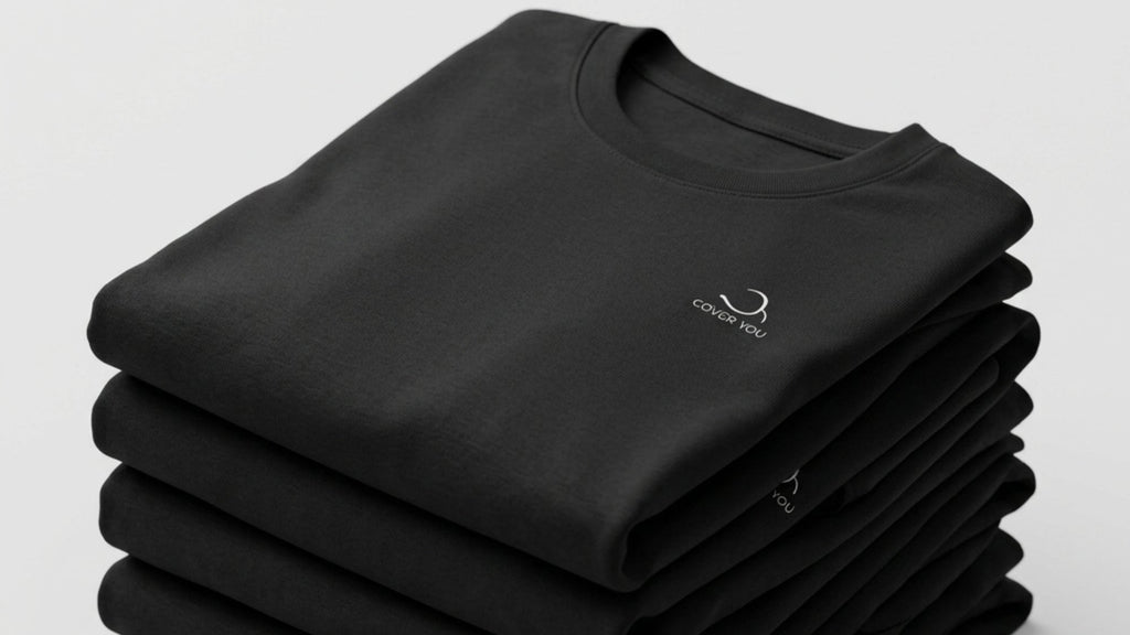 T-shirt Homme manches longues en coton biologique noir - L'essentiel - COVER YOU STORE
