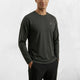 T-shirt Homme manches longues en coton biologique noir - L'essentiel