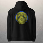 Sweat à capuche en coton biologique unisexe - 350g/m² - Le Chapeau cambodgien bleu