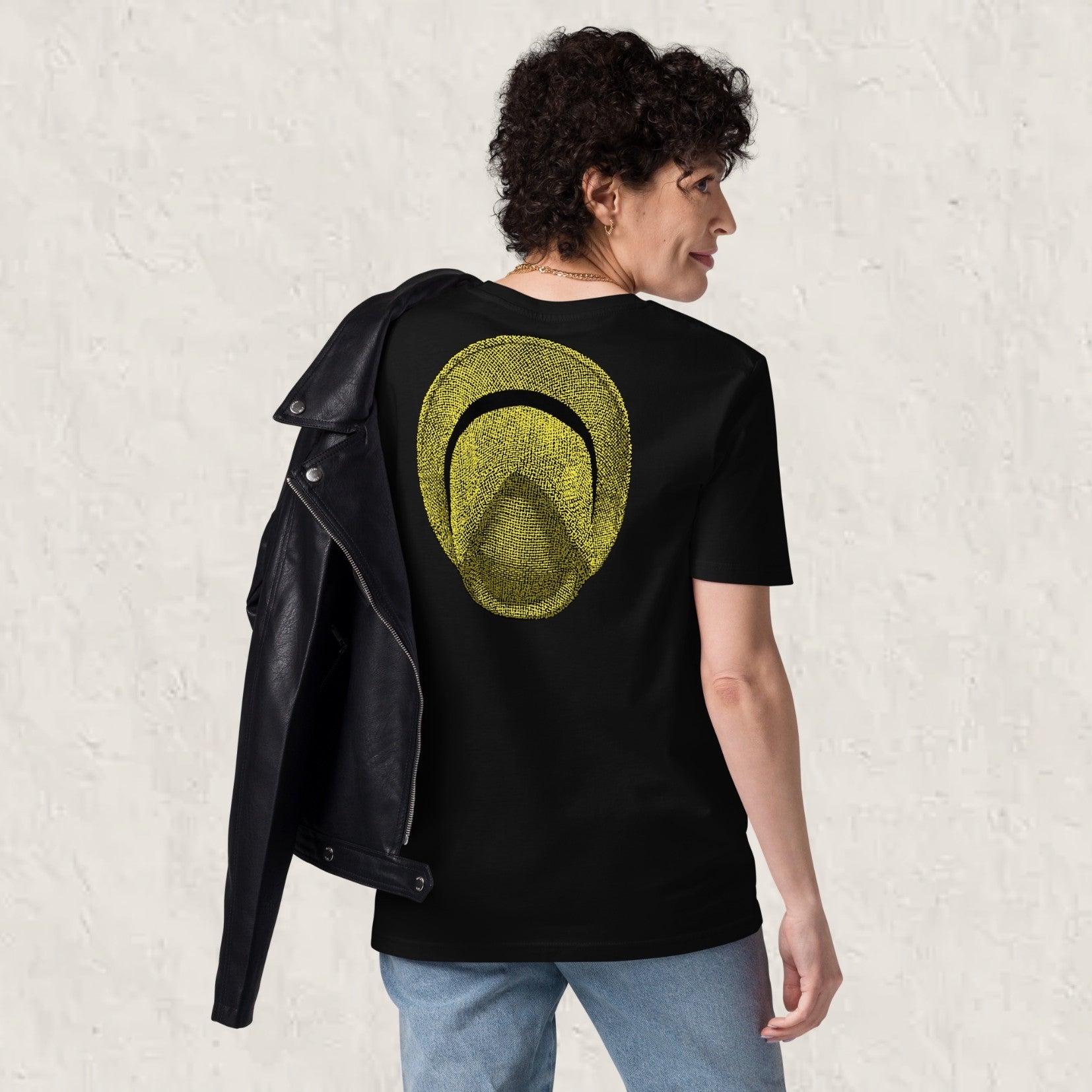 T-shirt unisexe en coton biologique - Le Chapeau Panama jaune