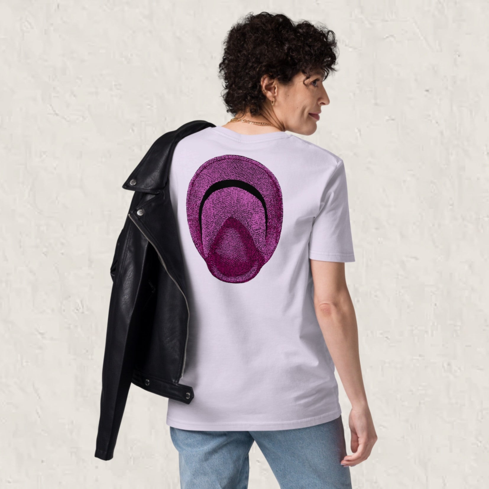 T-shirt unisexe en coton biologique - Le Chapeau Panama rose