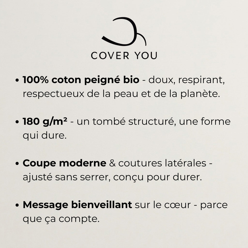 T-shirt Homme manches longues en coton biologique noir - L'essentiel - COVER YOU STORE