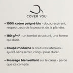 T-shirt Homme manches longues en coton biologique noir - L'essentiel - COVER YOU STORE