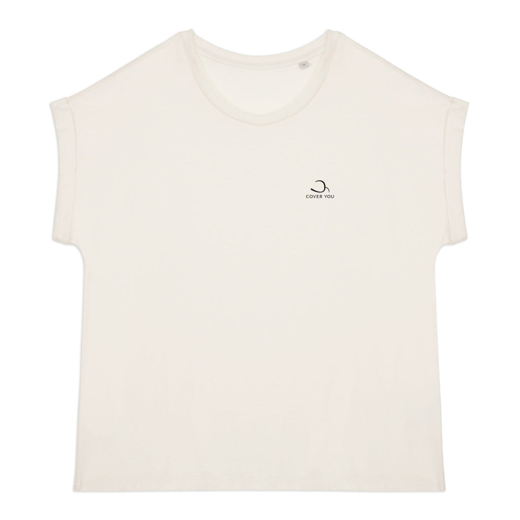 T-shirt femme en coton biologique Label GOTS manches à revers - L'Essentiel - face_0