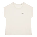 T-shirt femme en coton biologique Label GOTS manches à revers - L'Essentiel - face_0