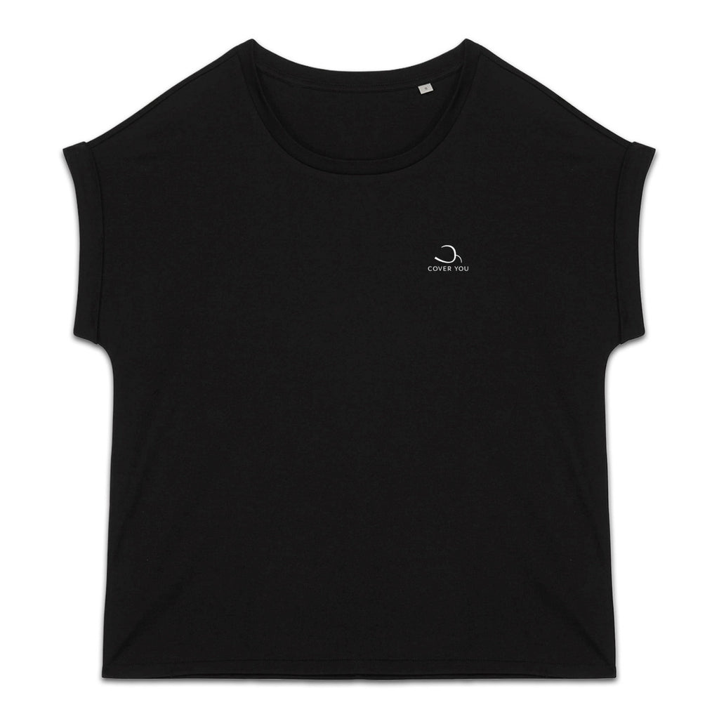 T-shirt femme en coton biologique Label GOTS manches à revers - L'Essentiel - face_0