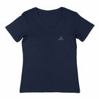 T-shirt Femme en coton biologique Col V - L'Essentiel - face_0