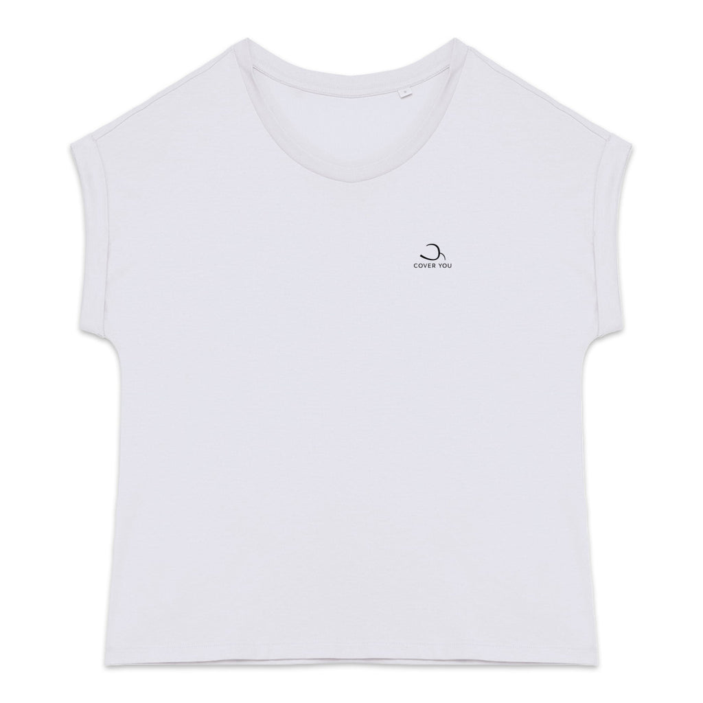 T-shirt femme en coton biologique Label GOTS manches à revers - L'Essentiel - face_1