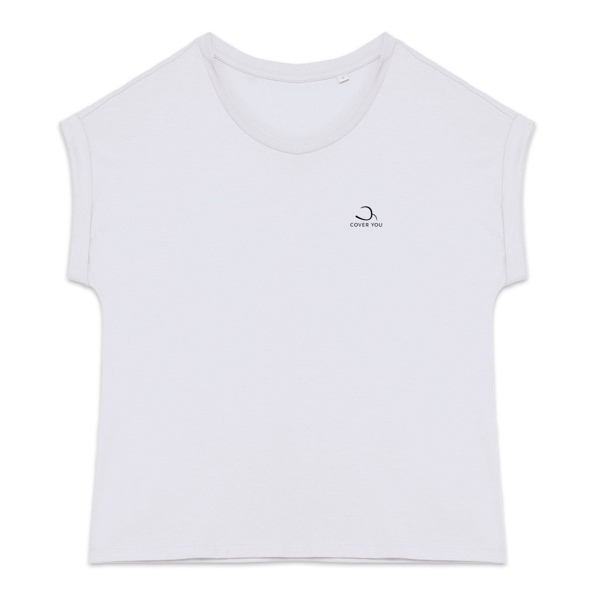 T-shirt femme en coton biologique Label GOTS manches à revers - L'Essentiel - face_1