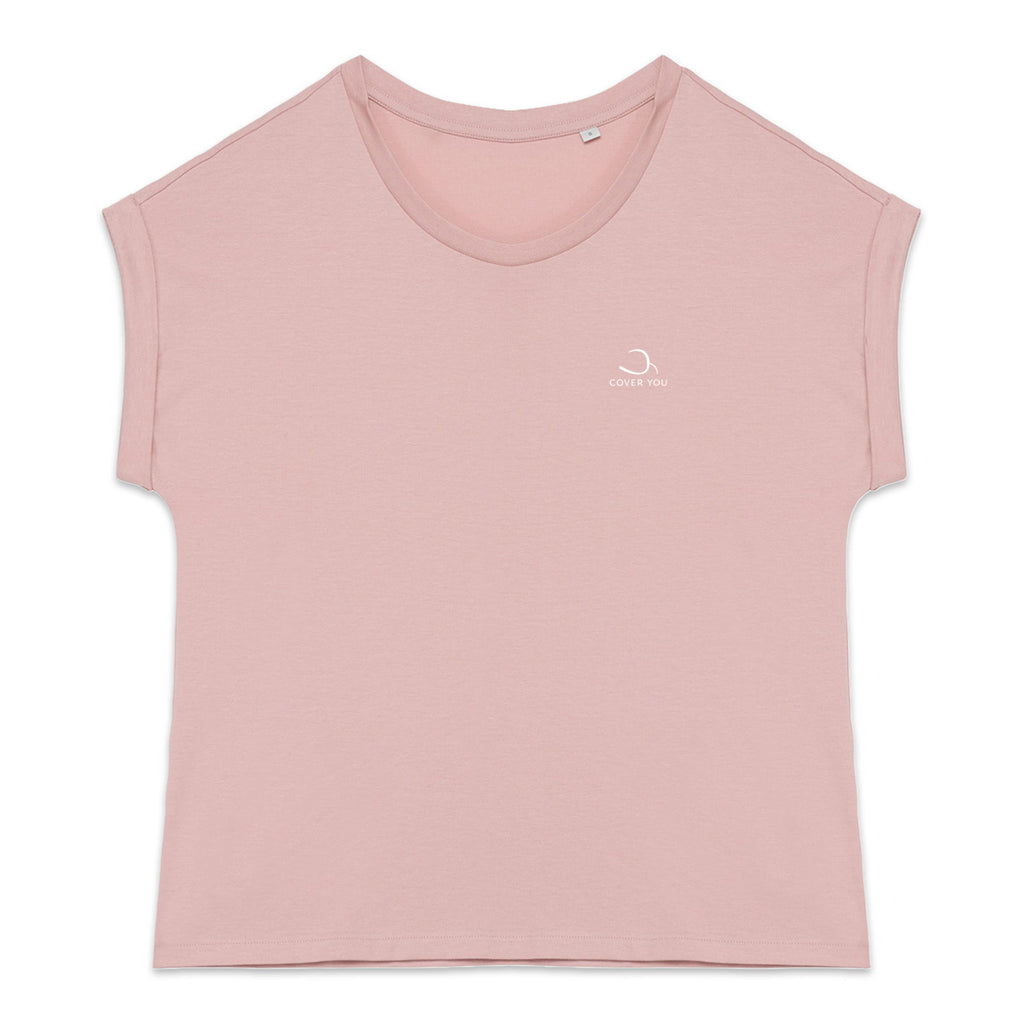 T-shirt femme en coton biologique Label GOTS manches à revers - L'Essentiel - face_1