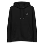 Sweat à capuche Le Chapeau Panama Aranea en coton bio, coloris noir, vu de face