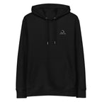 Sweat à capuche Le Chapeau Ardent en coton bio, coloris noir, vu de face