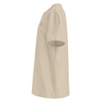 T-shirt unisexe Le Chapeau Panama orange en coton bio, coloris Desert Dust, vu de profil