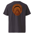 T-shirt unisexe Le Chapeau Panama orange en coton bio, coloris Anthracite, vu de dos